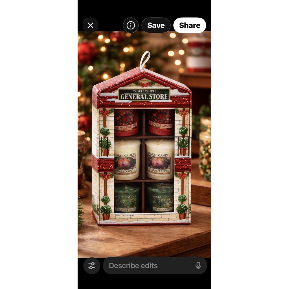 NEW Yankee Candle Gift Set 6 Christmas Votive Candles Holidays